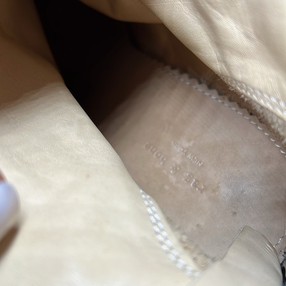 Rag & Bone Sz 7.5 Newbury Canvas Leather Lined Back Zip Low Heel Ankle Booties - Picture 11 of 11